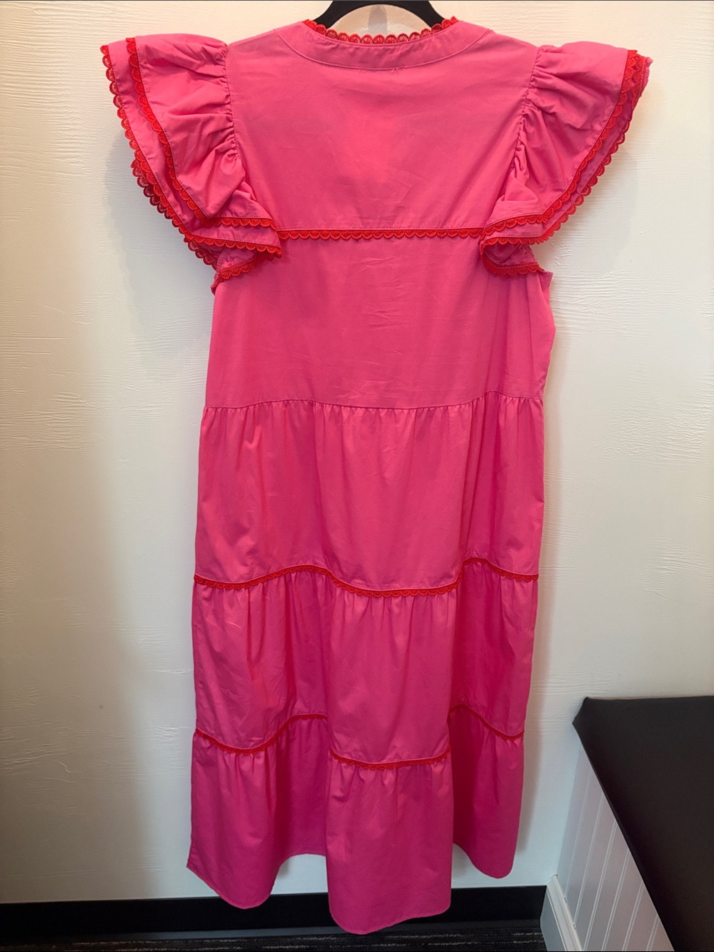 Mud Pie Pink Ruffle Tiered Dress - Picture 3 of 3